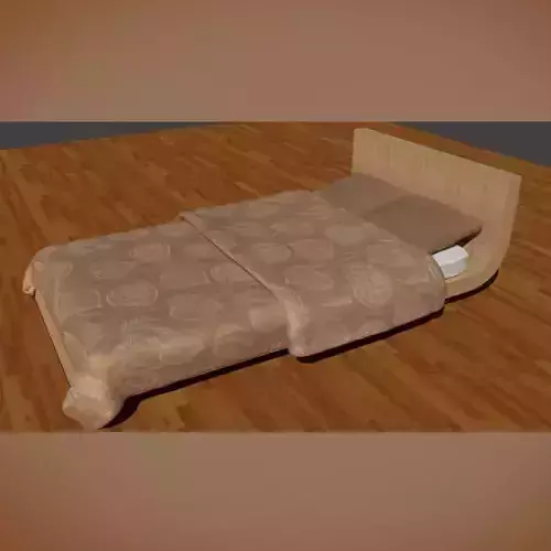 Simple bed 3D model