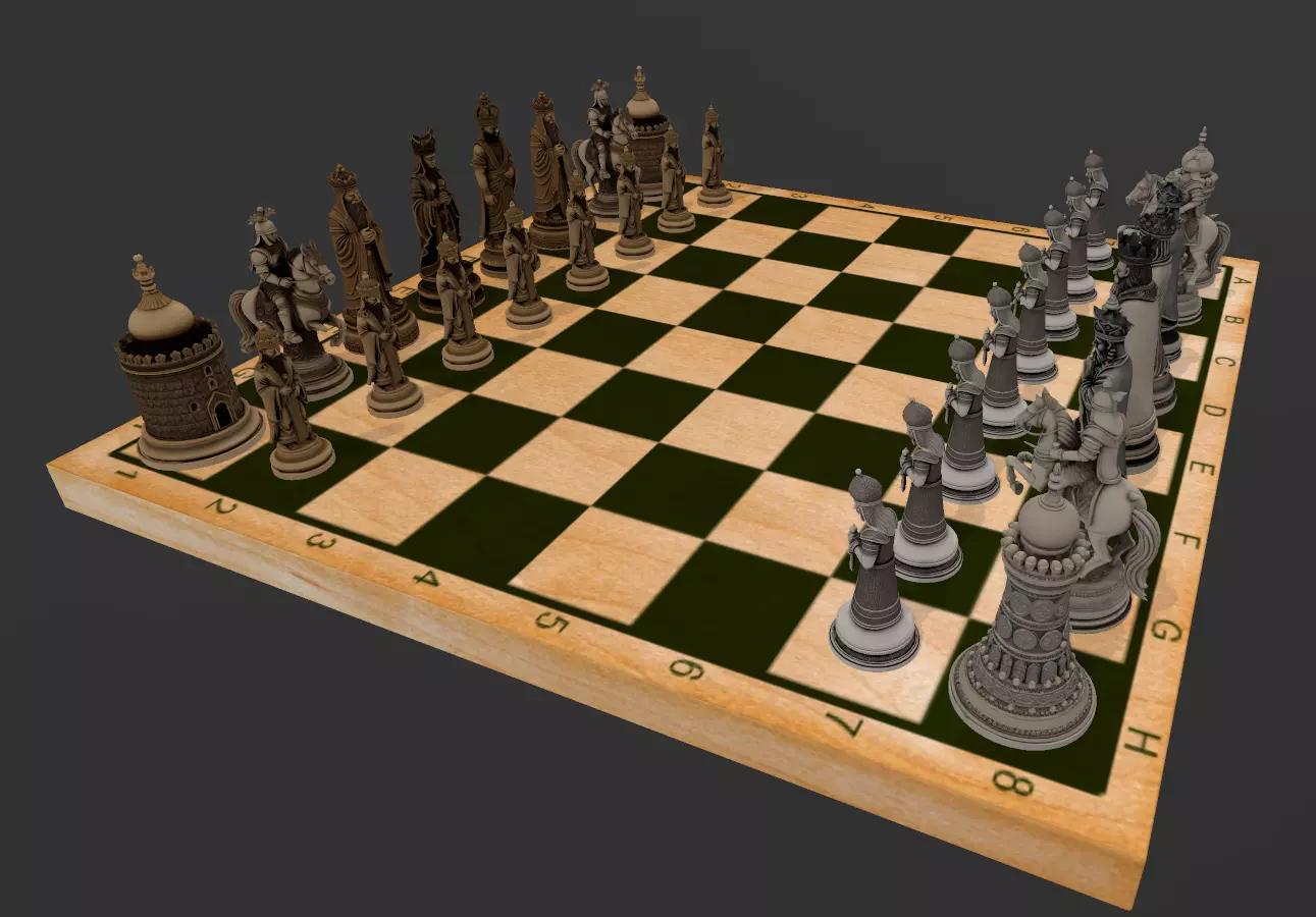 AJEDREZ MUSULMAN 3D print model_1