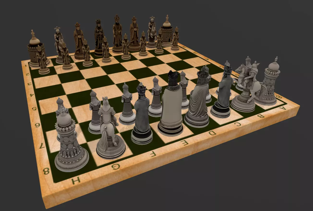 AJEDREZ MUSULMAN 3D print model_2