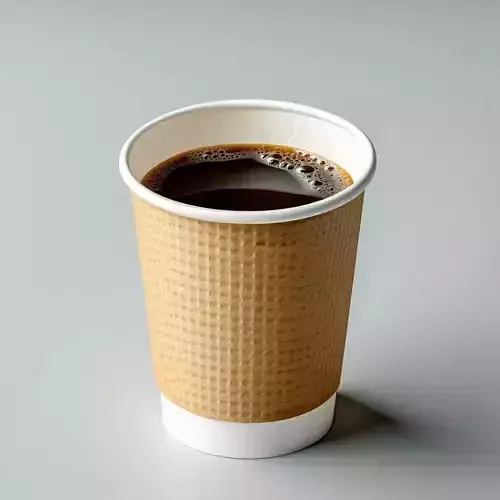 Realistic Disposable Coffee Cup 3D Model Low-poly 3D model
