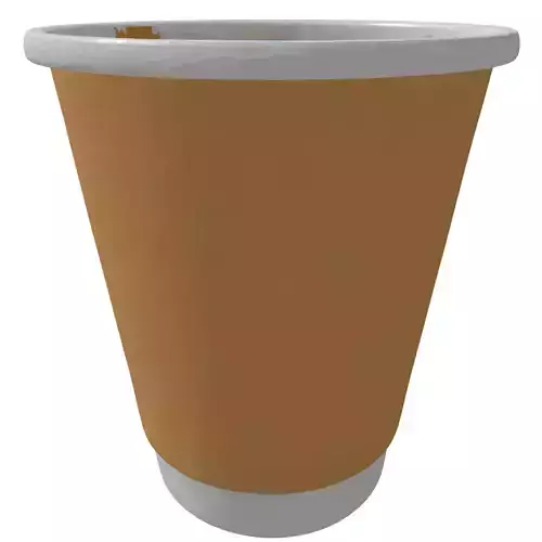Realistic Disposable Coffee Cup 3D Model Low-poly 3D model 6
