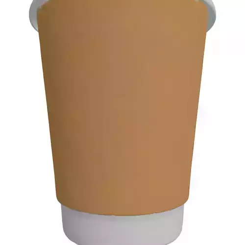 Realistic Disposable Coffee Cup 3D Model Low-poly 3D model 5