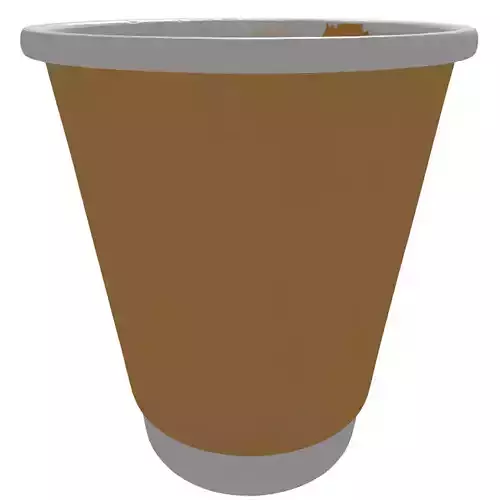 Realistic Disposable Coffee Cup 3D Model Low-poly 3D model 7