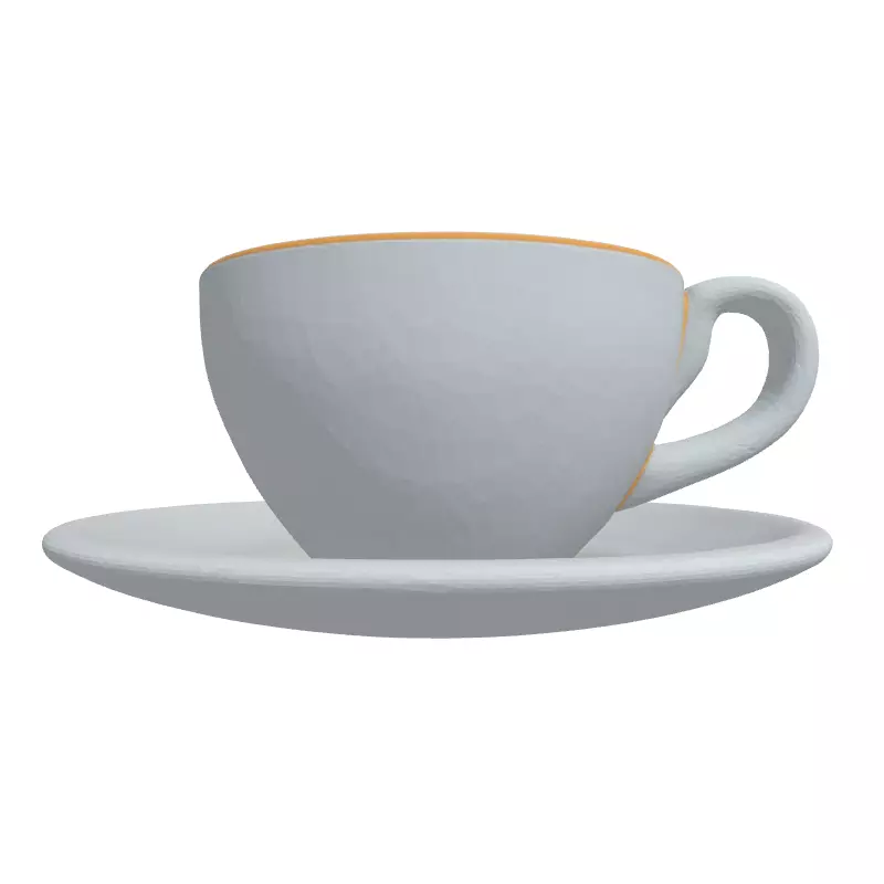Realistic White Coffee Cup 3D Model Low-poly 3D model_4