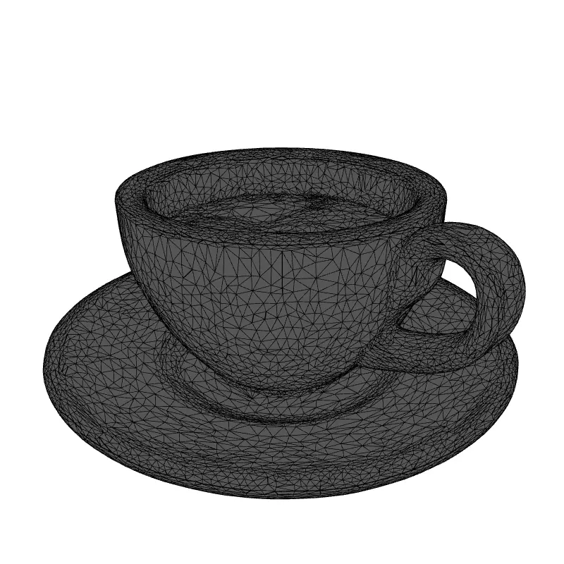 Realistic White Coffee Cup 3D Model Low-poly 3D model_9