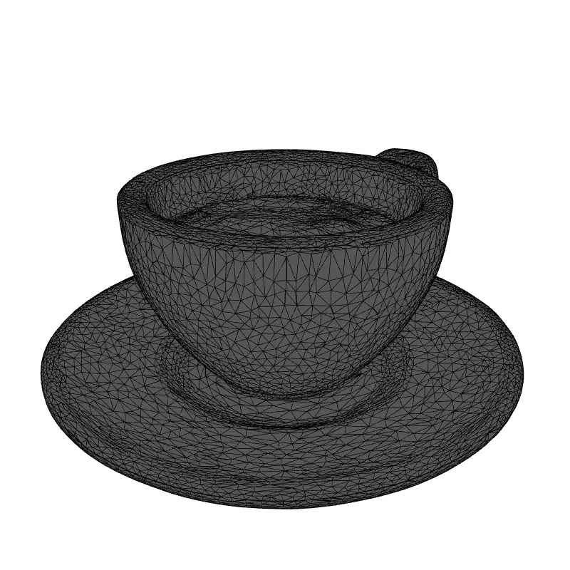 Realistic White Coffee Cup 3D Model Low-poly 3D model_1