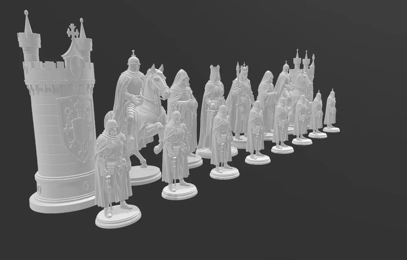 AJEDREZ TEMPLARIO 3D print model_8