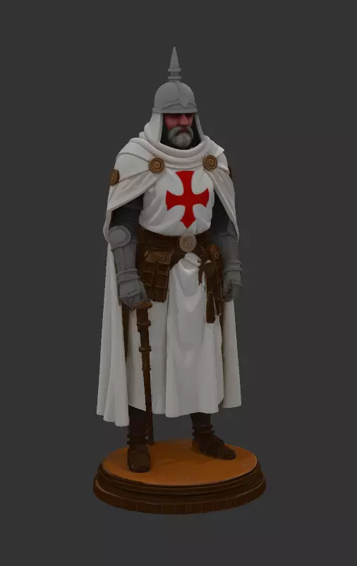 AJEDREZ TEMPLARIO 3D print model_10