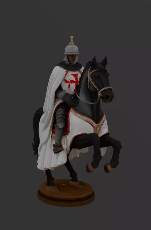 AJEDREZ TEMPLARIO 3D print model_12