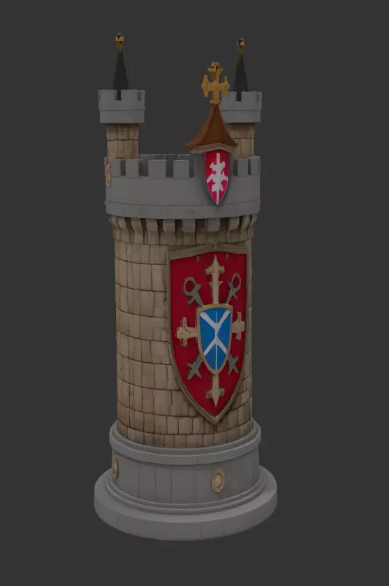 AJEDREZ TEMPLARIO 3D print model_11