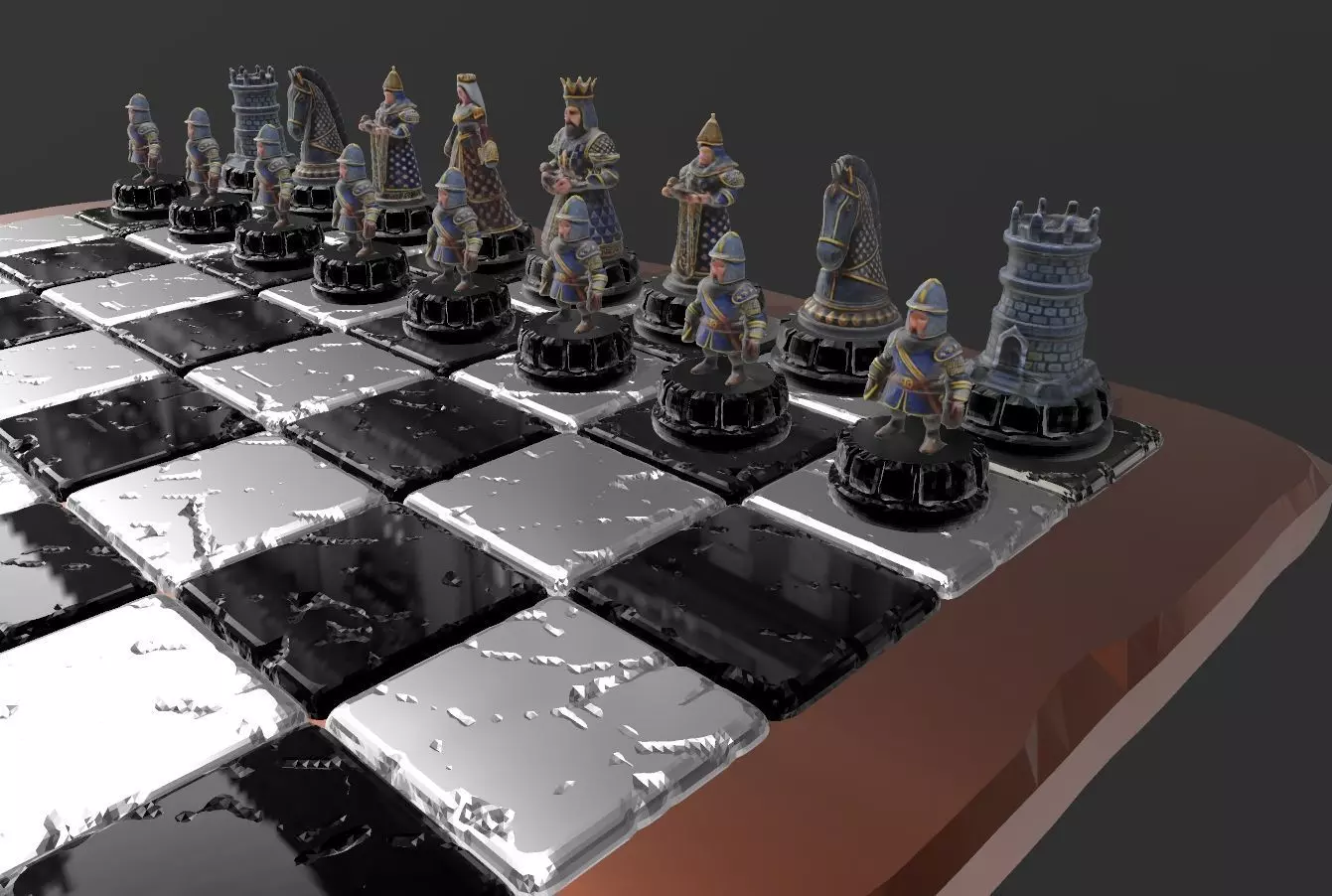 AJEDREZ MEDIEVAL 3D print model_4