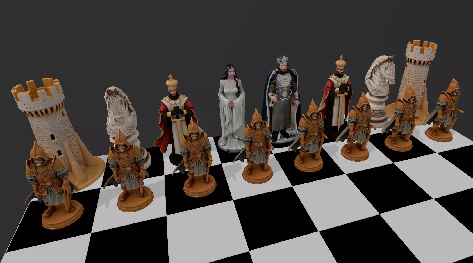 AJEDREZ MEDIEVAL 3D print model_1