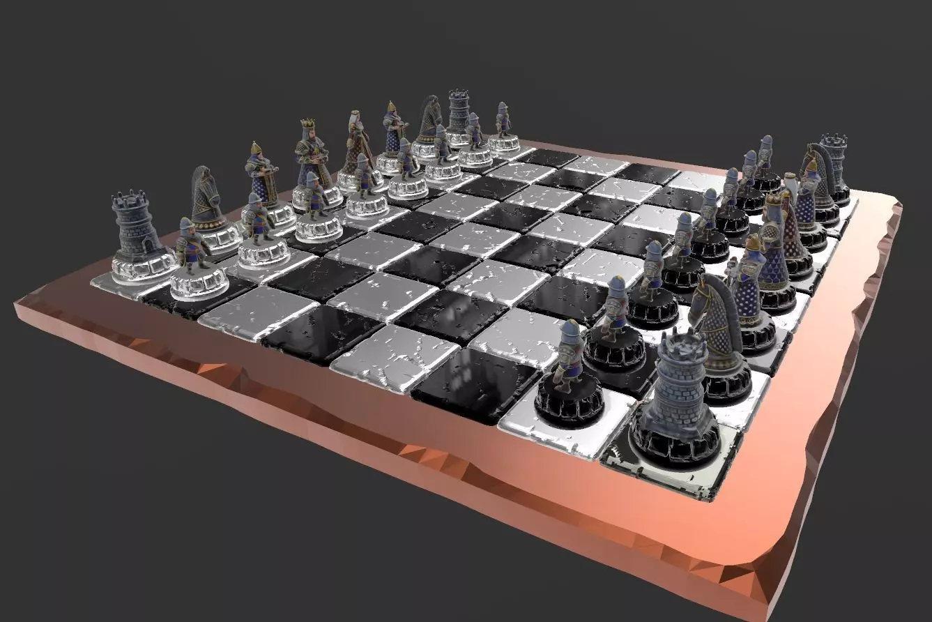 AJEDREZ MEDIEVAL 3D print model_6