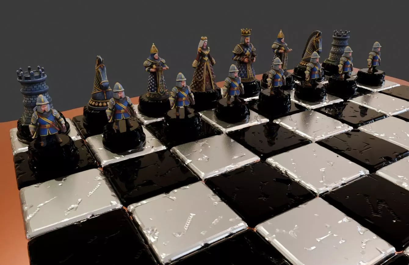 AJEDREZ MEDIEVAL 3D print model_7