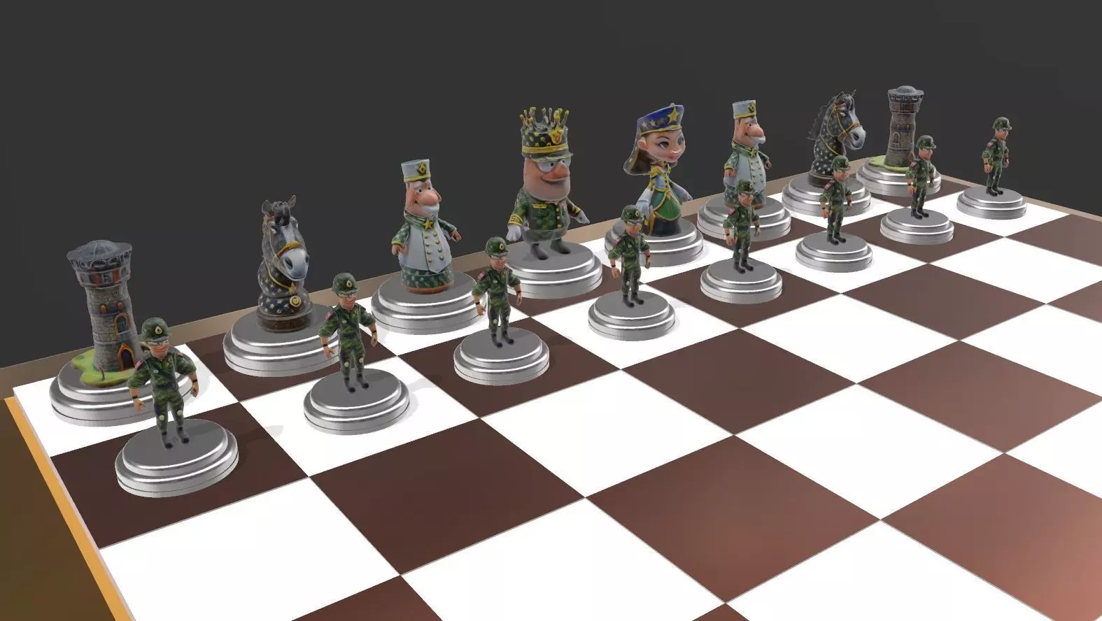 AJEDREZ CARTOON 3D print model_1