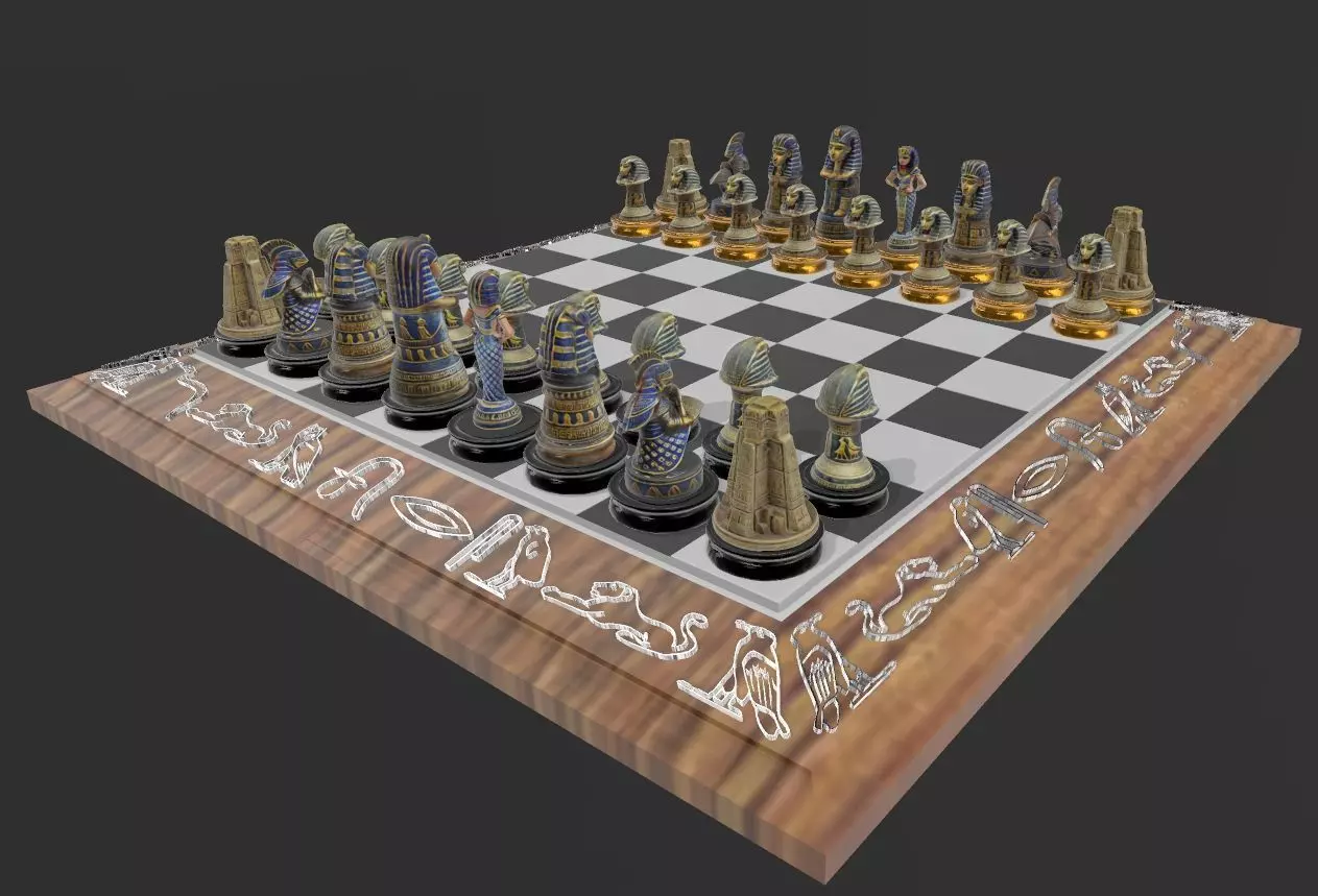 AJEDREZ EGIPCIO 3D print model_0