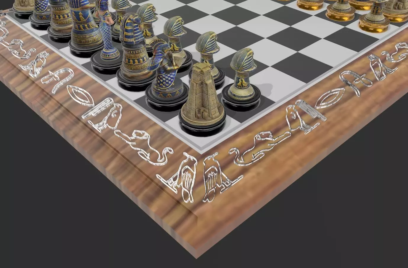 AJEDREZ EGIPCIO 3D print model_5