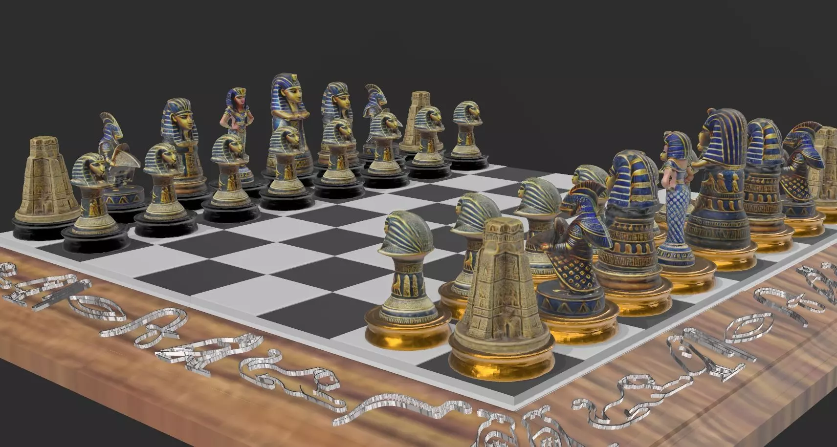 AJEDREZ EGIPCIO 3D print model_4