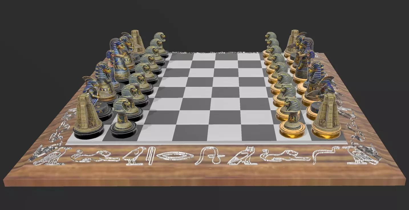AJEDREZ EGIPCIO 3D print model_3