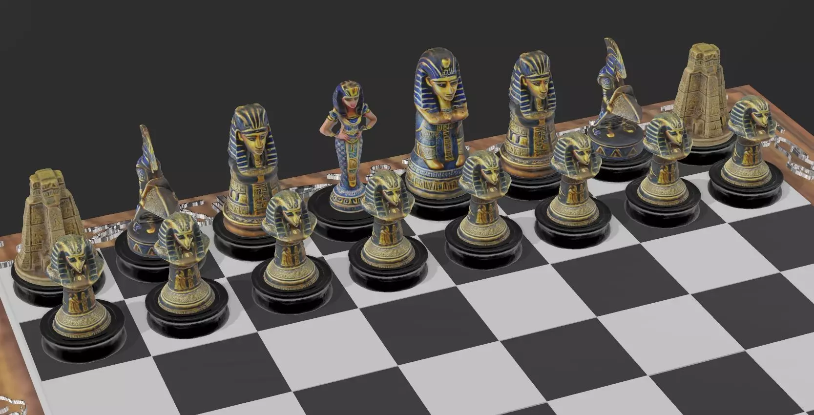 AJEDREZ EGIPCIO 3D print model_2