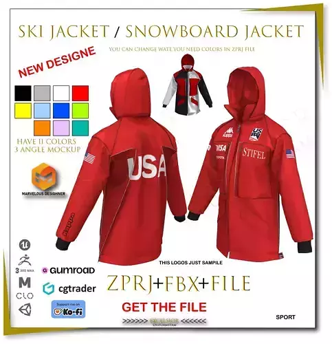 3D Ski Jacket  Snowboard Jacket