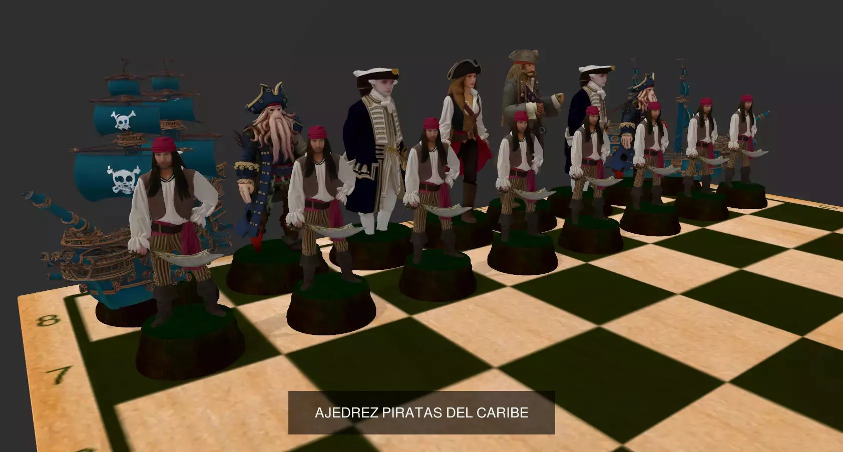 JUEGOS DE AJEDREZ 3D Model Collection_24