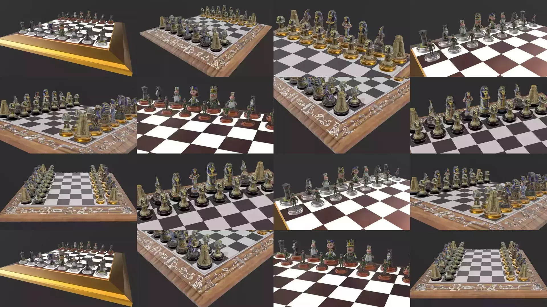 JUEGOS DE AJEDREZ 3D Model Collection_3