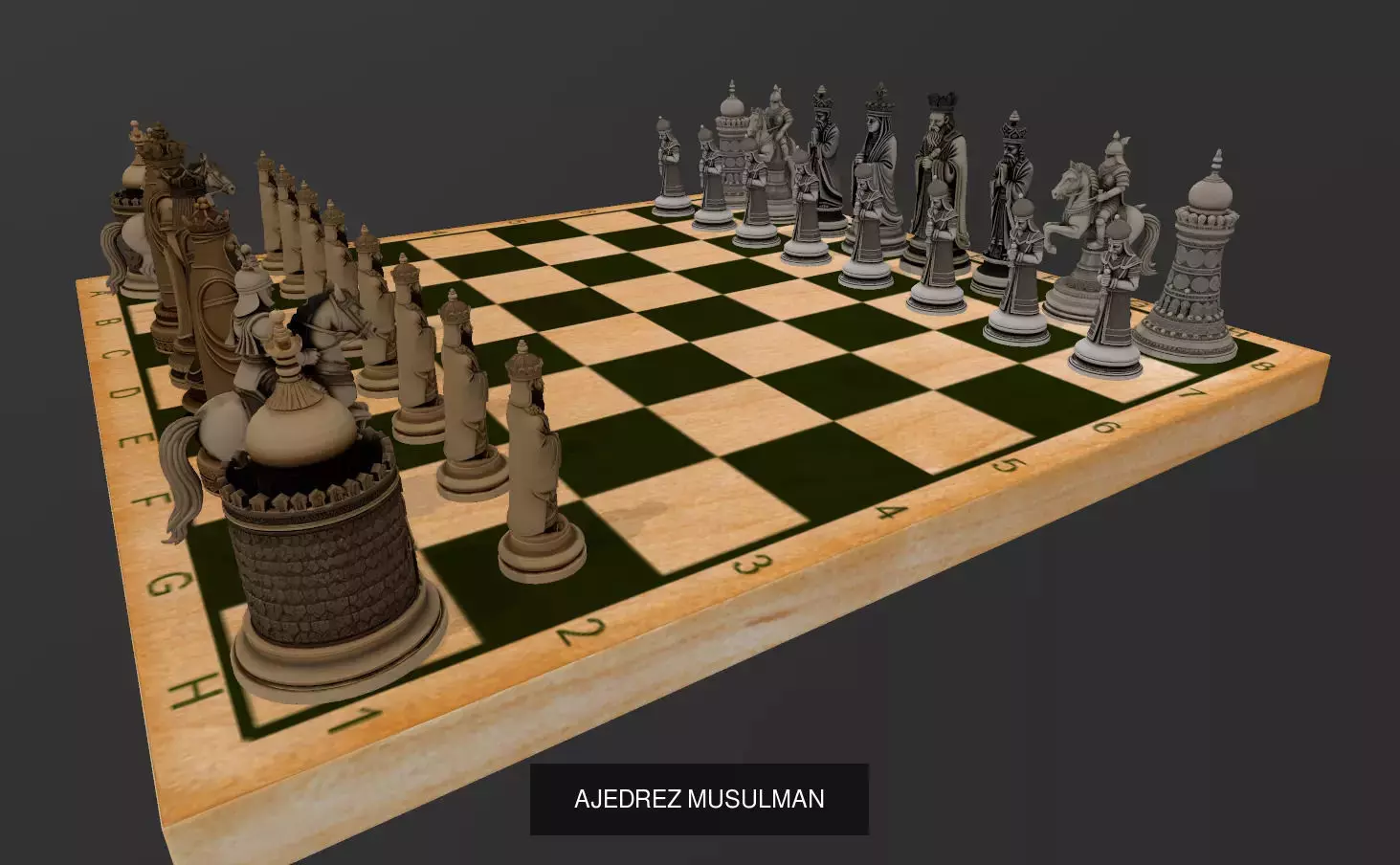 JUEGOS DE AJEDREZ 3D Model Collection_31