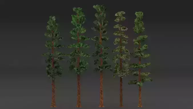 Styilzed Redwood Tree Pack 01 Low-poly 3D model Styilzed Redwood Tree Pack 01 Low-poly 3D model
