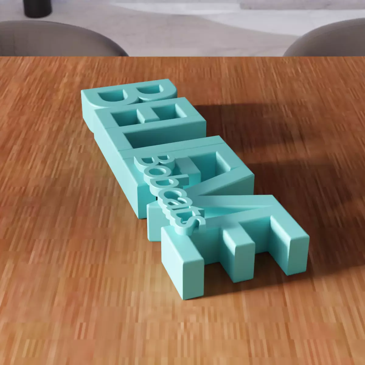 Believe Bobcats Text - 445 3D print model_7