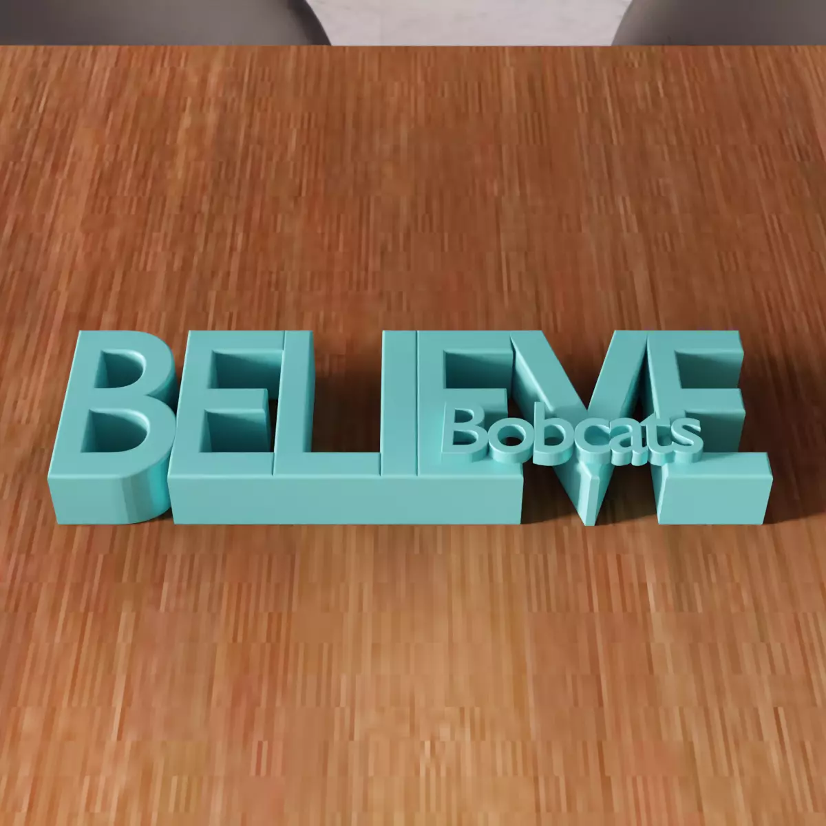 Believe Bobcats Text - 445 3D print model_6