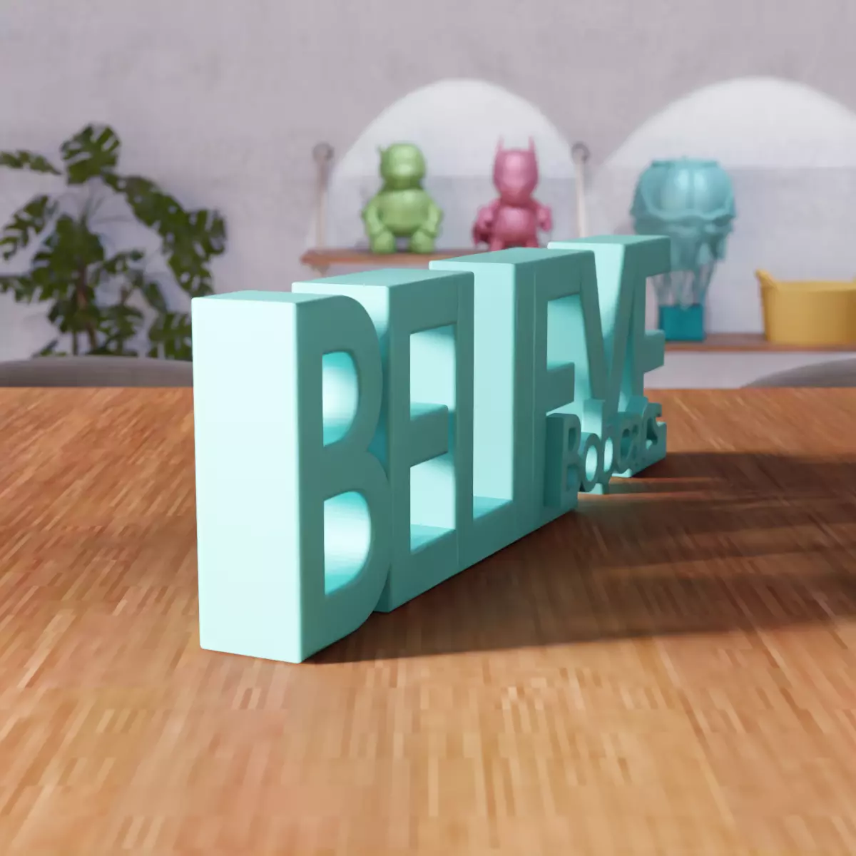 Believe Bobcats Text - 445 3D print model_2