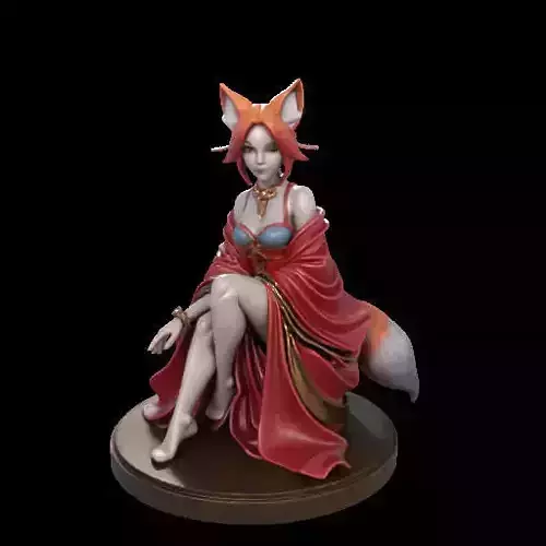 2036COLORFUL Fox Spirit Woman in Pu Song Ling Style  magic
