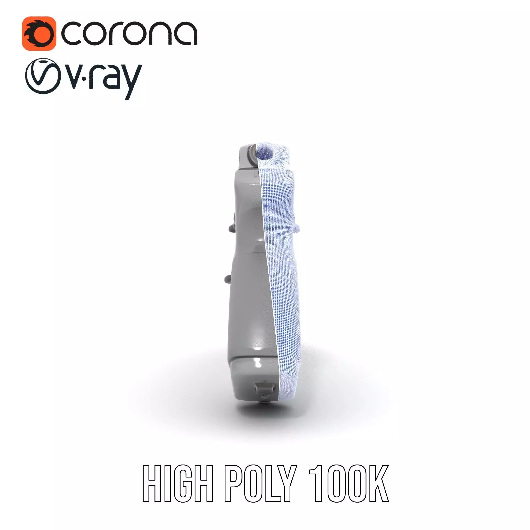 Matte Black Handgun model pack Low-poly 3D model_34