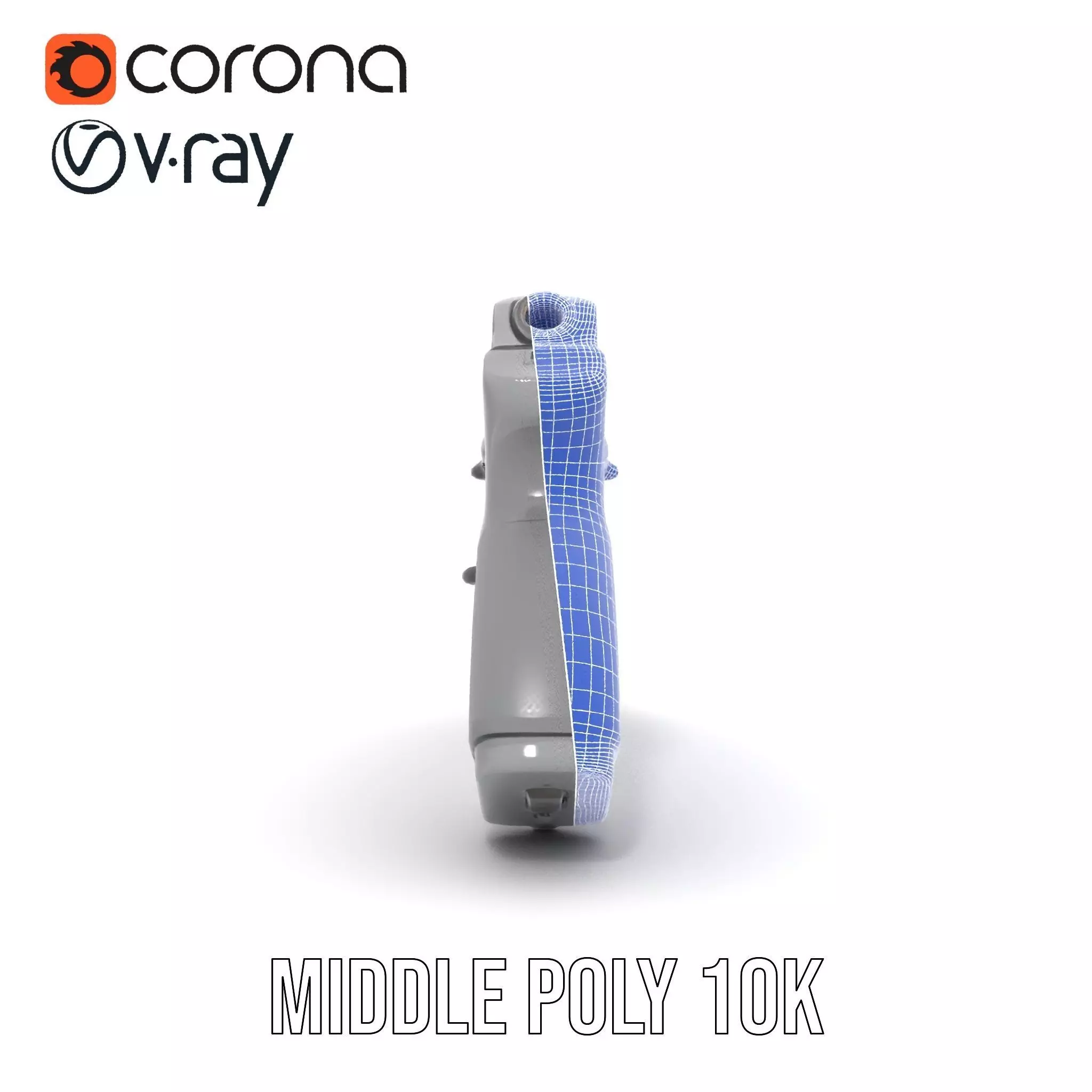 Matte Black Handgun model pack Low-poly 3D model_29