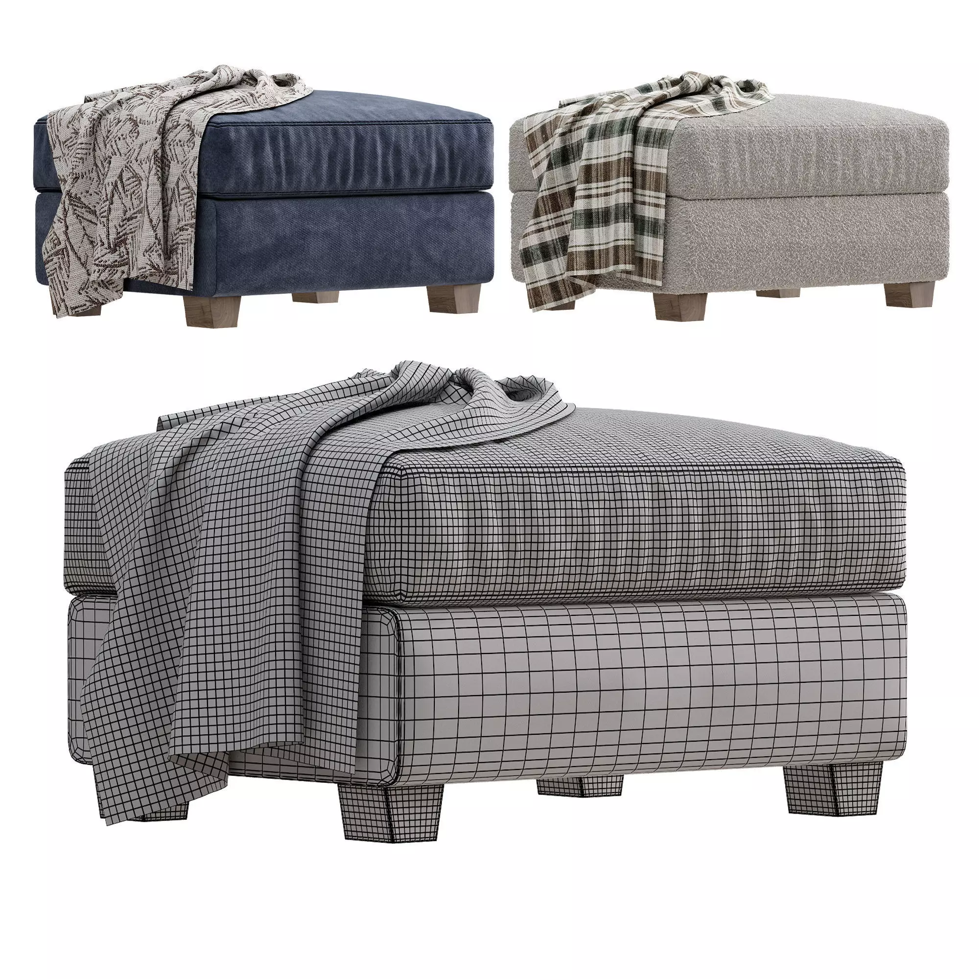 Pouf Henry 3D model_5