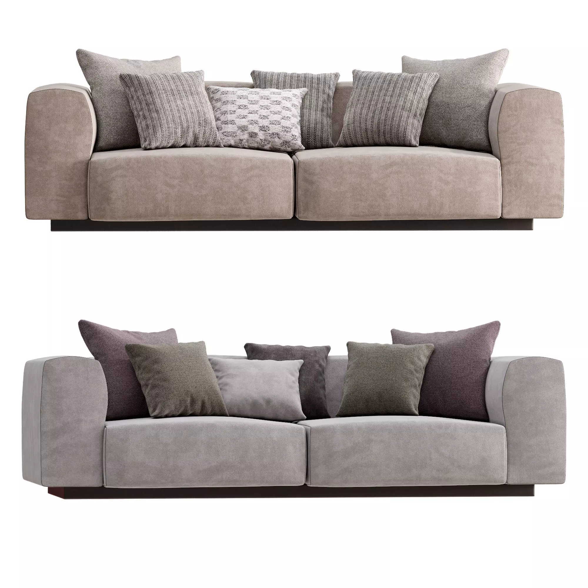 Vitra Soft Modular Sofa Two Seater 3D model_0