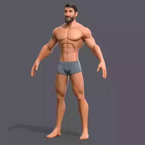 Realistic 3D Male Character Model