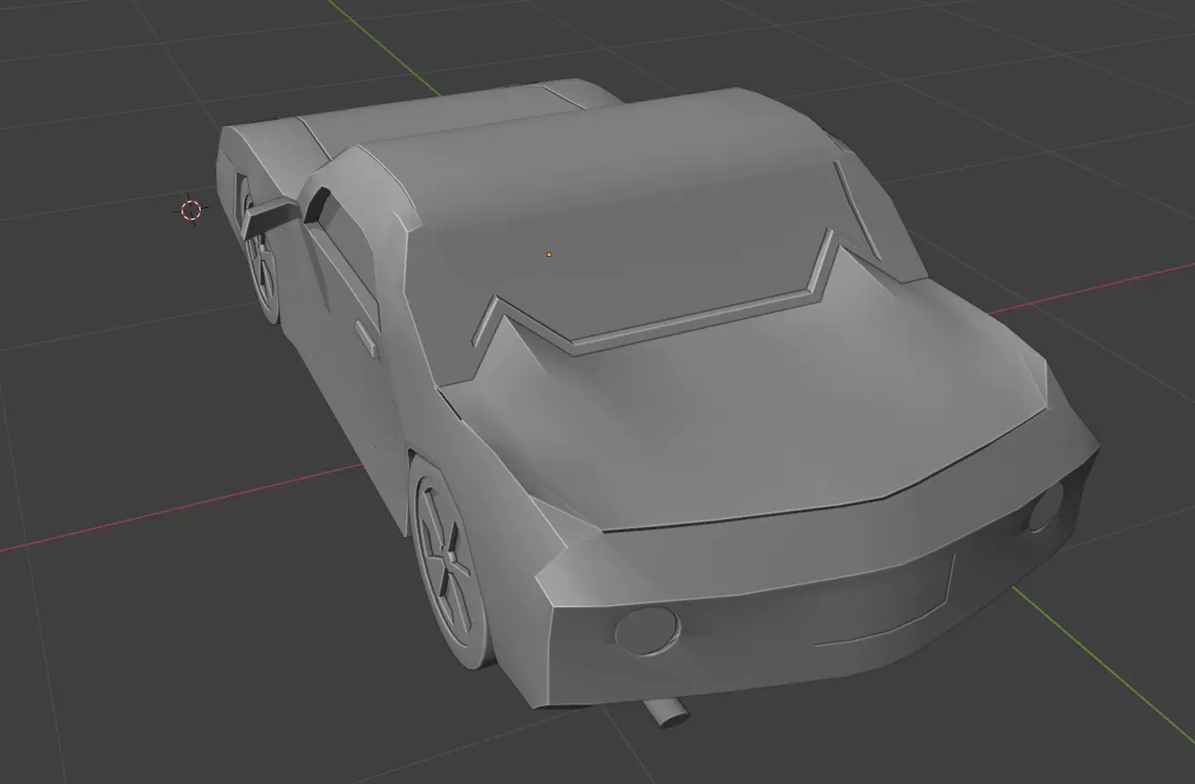 Pontiac Solstice Car Low Poly Low-poly 3D model_13