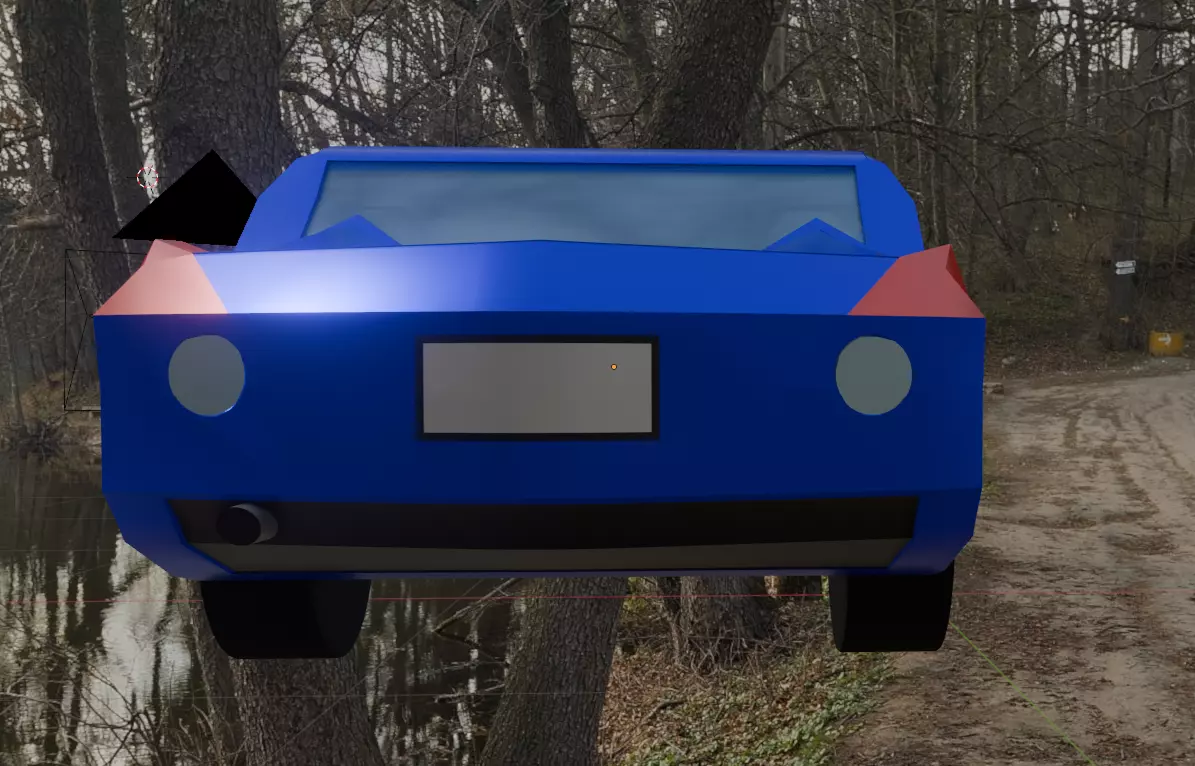 Pontiac Solstice Car Low Poly Low-poly 3D model_4