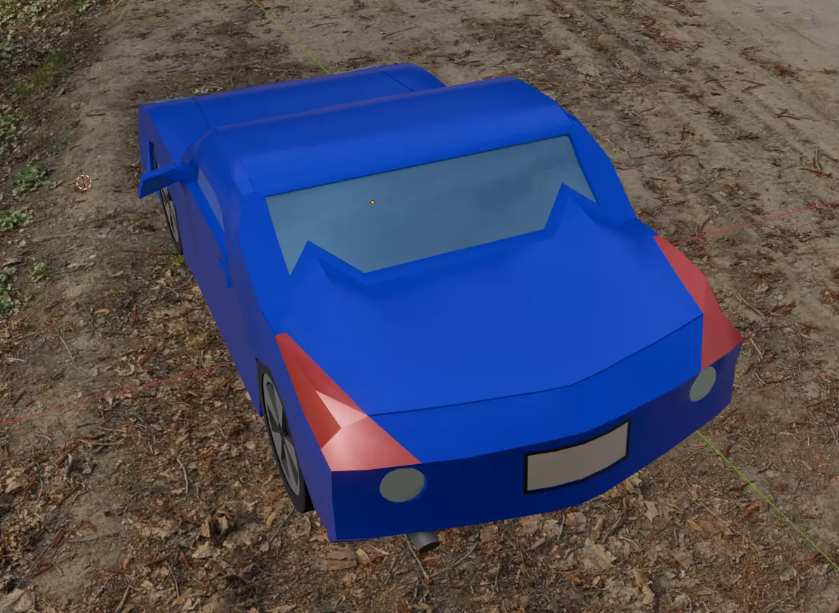 Pontiac Solstice Car Low Poly Low-poly 3D model_3