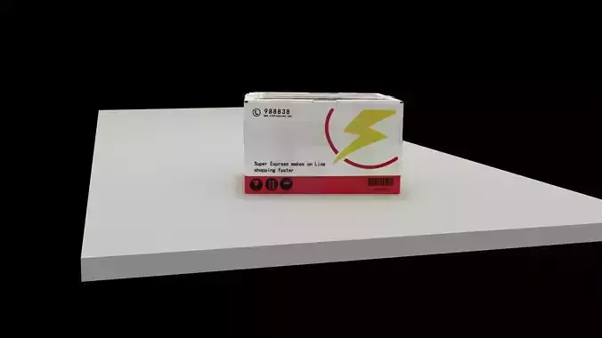 Express Box  Low-poly 3D model