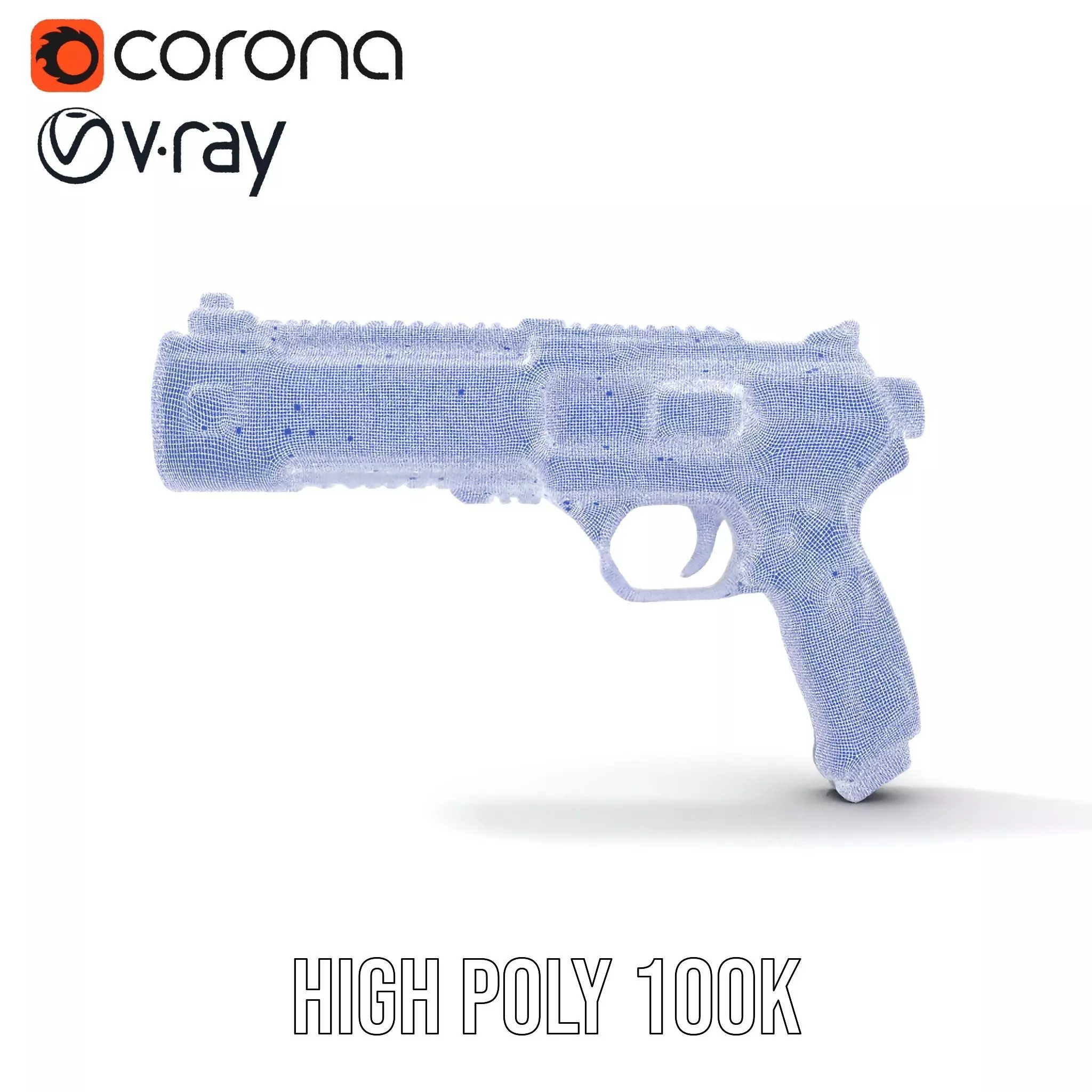 Futuristic Energy Blaster model pack Low-poly 3D model_34