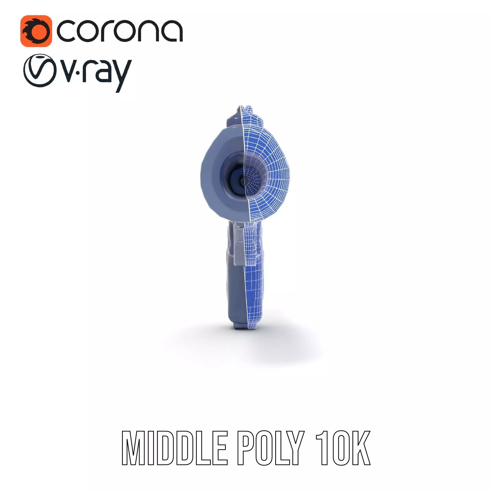 Futuristic Energy Blaster model pack Low-poly 3D model_29