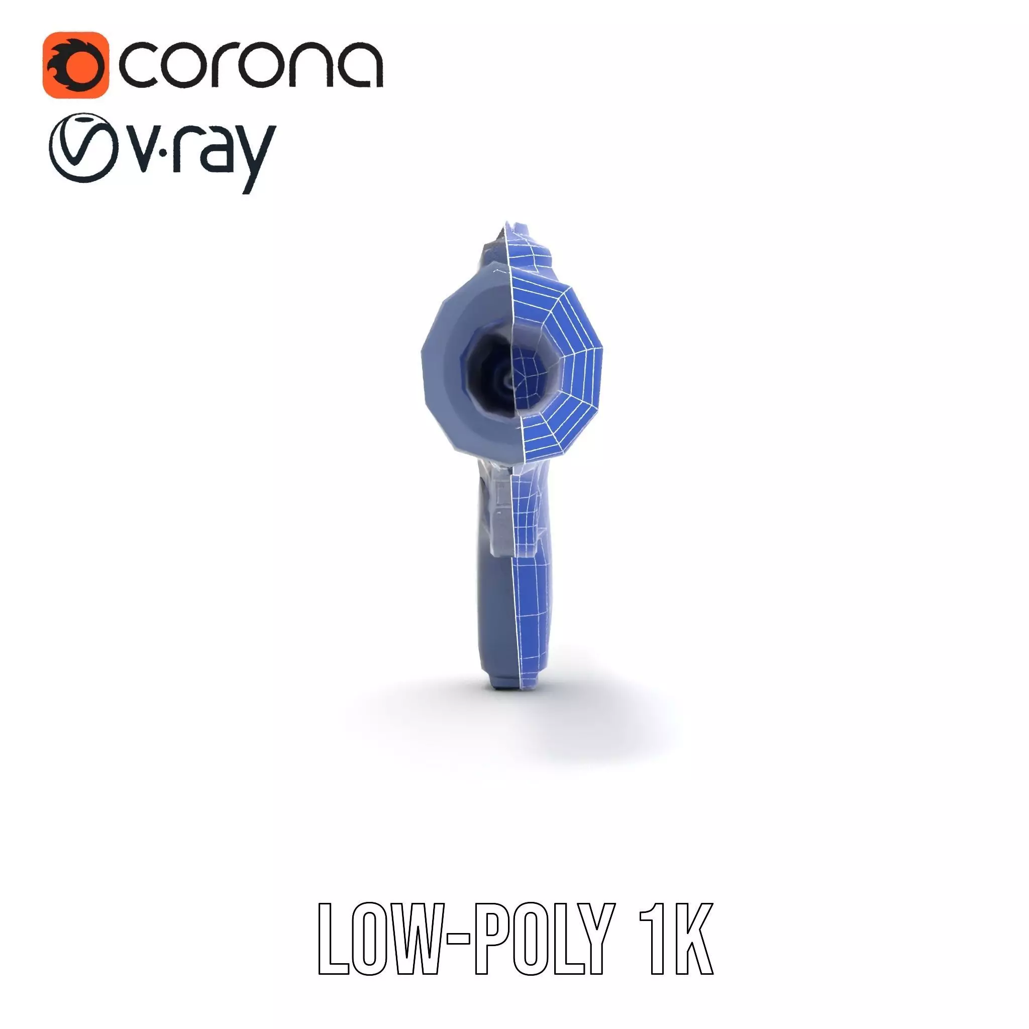 Futuristic Energy Blaster model pack Low-poly 3D model_30