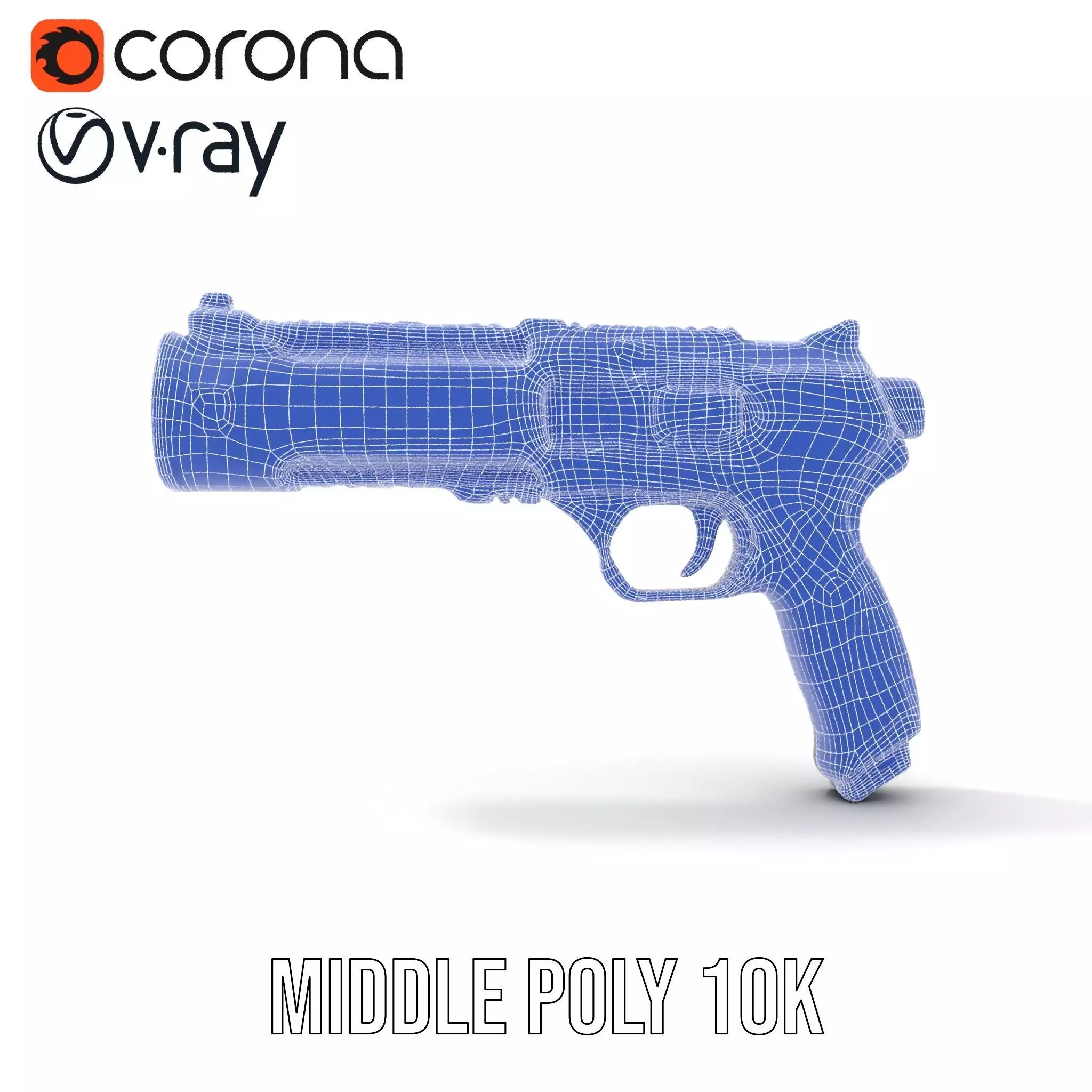 Futuristic Energy Blaster model pack Low-poly 3D model_27