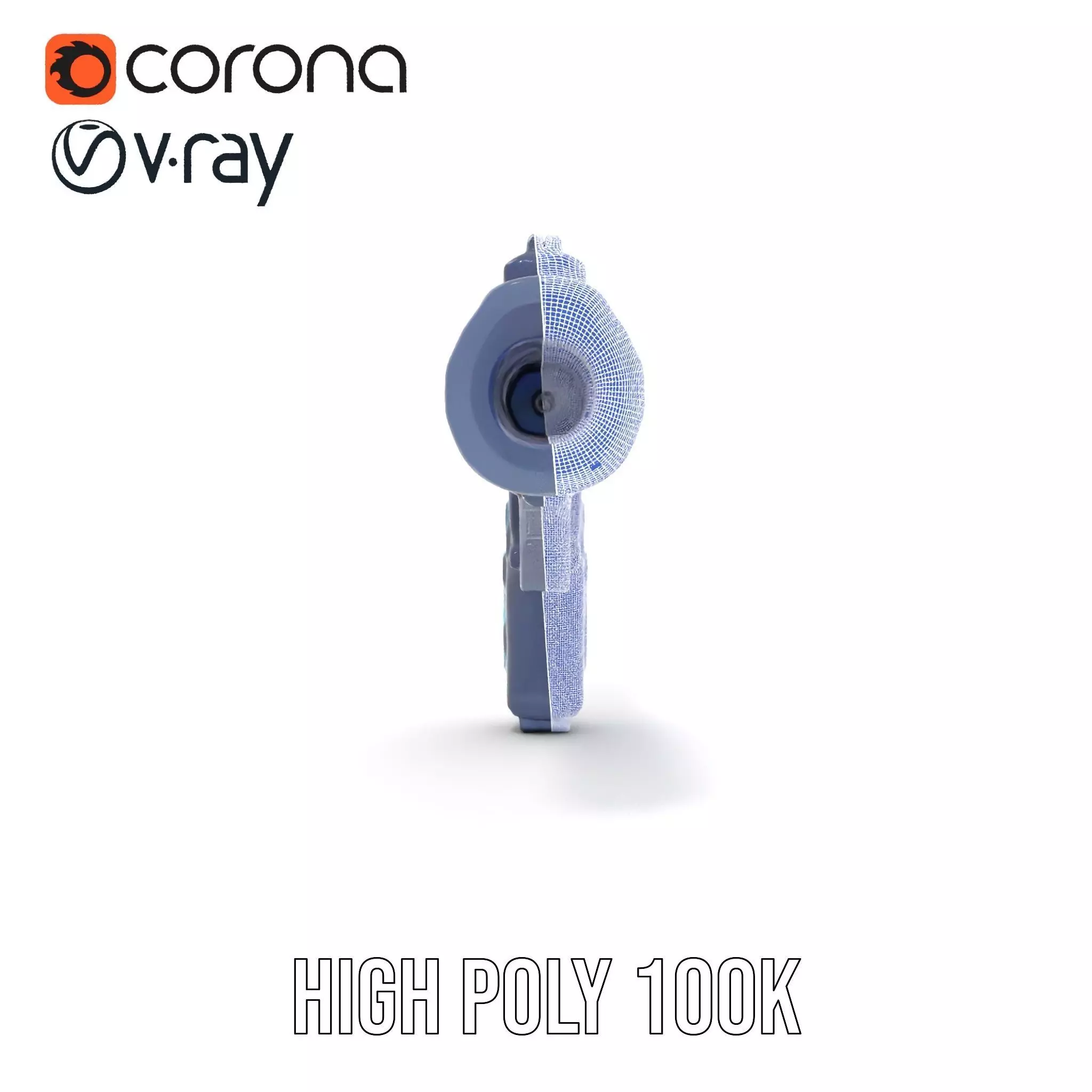 Futuristic Energy Blaster model pack Low-poly 3D model_33