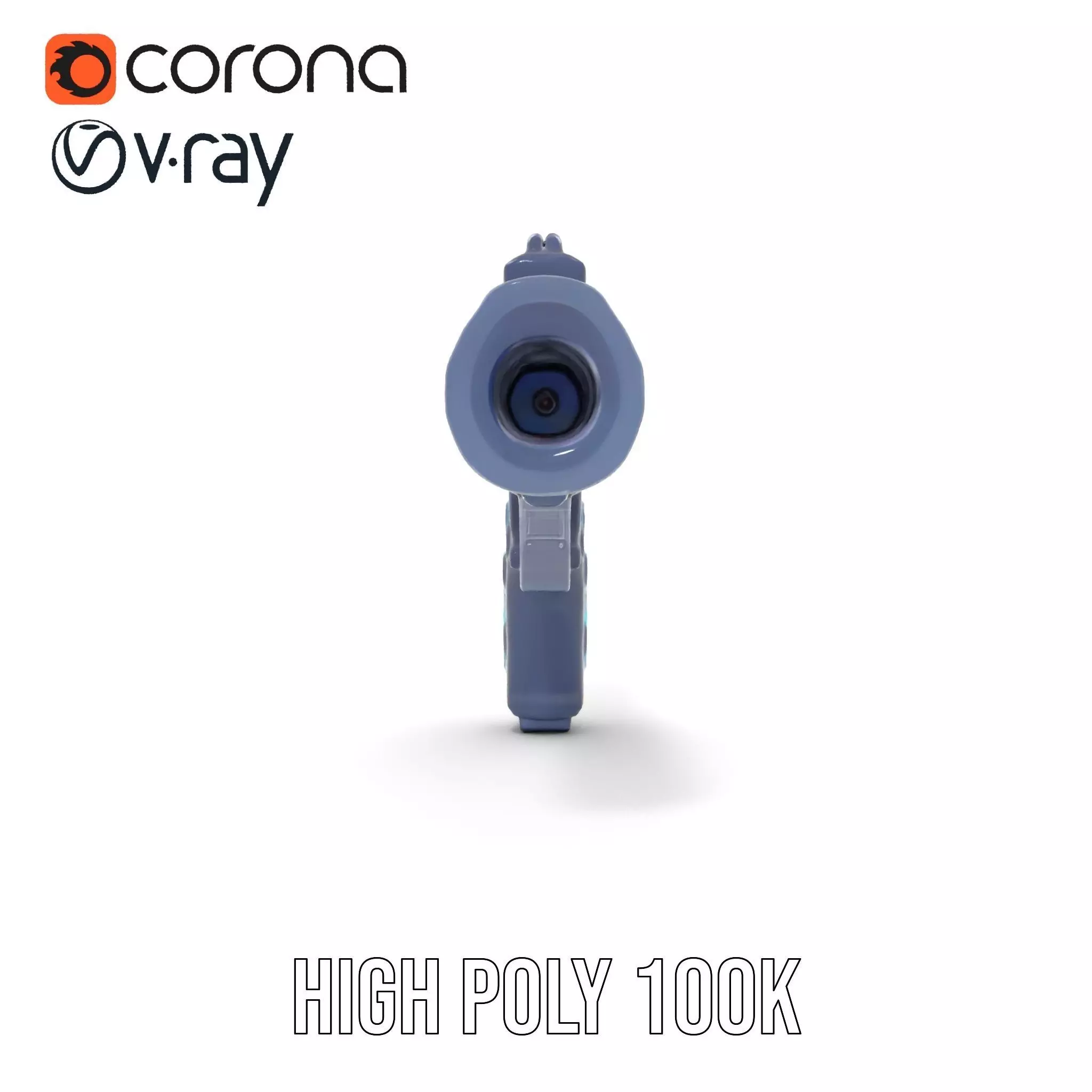 Futuristic Energy Blaster model pack Low-poly 3D model_31