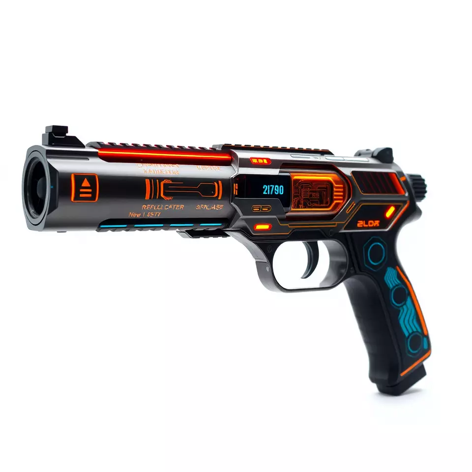 Futuristic Energy Blaster model pack Low-poly 3D model_2