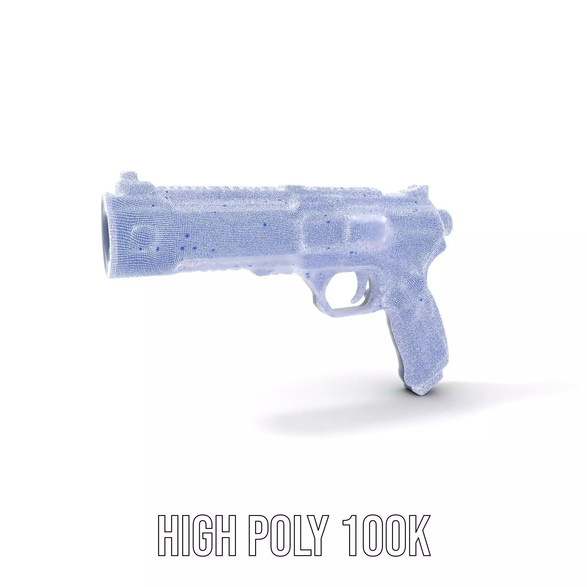 Futuristic Energy Blaster model pack Low-poly 3D model_4